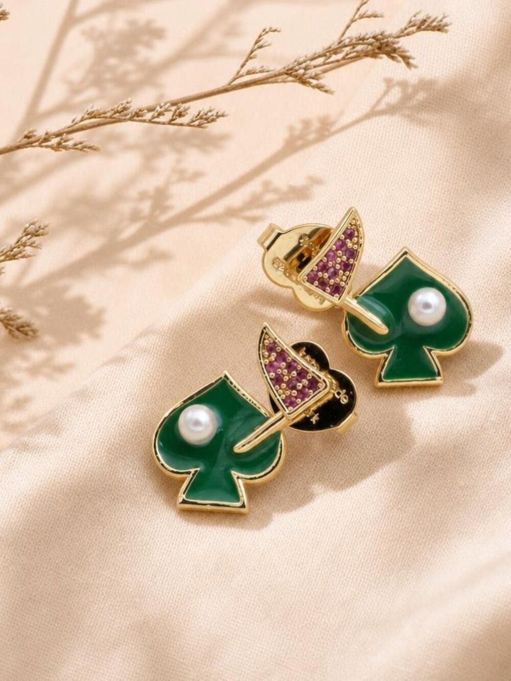 Kate Spade Hole In One Gold Stud Earrings - Picture 2 of 2
